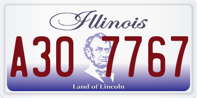 IL license plate A307767
