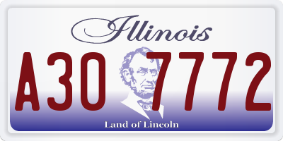 IL license plate A307772