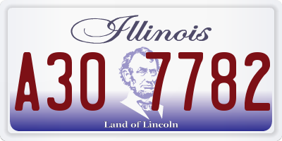 IL license plate A307782