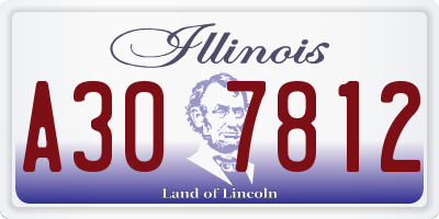 IL license plate A307812