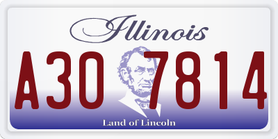 IL license plate A307814