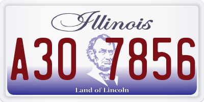 IL license plate A307856