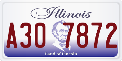 IL license plate A307872