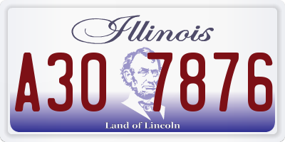 IL license plate A307876