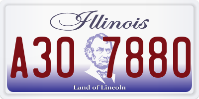 IL license plate A307880