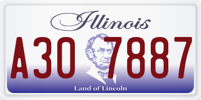 IL license plate A307887