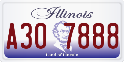 IL license plate A307888