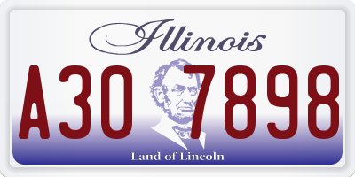 IL license plate A307898