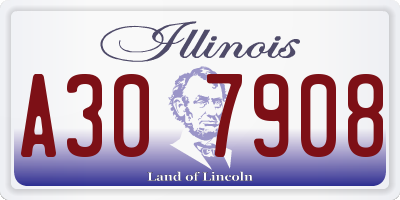 IL license plate A307908