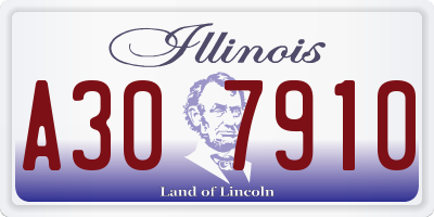 IL license plate A307910