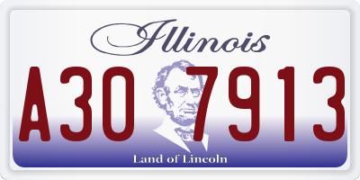 IL license plate A307913