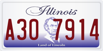 IL license plate A307914