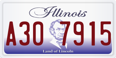 IL license plate A307915