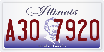IL license plate A307920