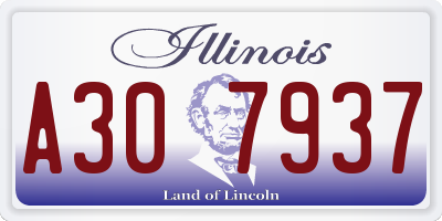 IL license plate A307937