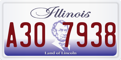 IL license plate A307938