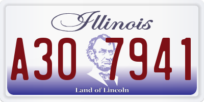 IL license plate A307941