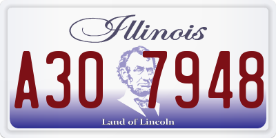 IL license plate A307948