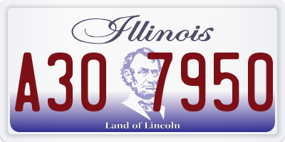 IL license plate A307950
