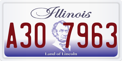 IL license plate A307963