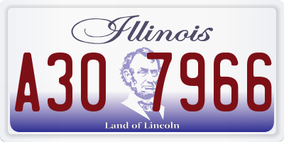 IL license plate A307966