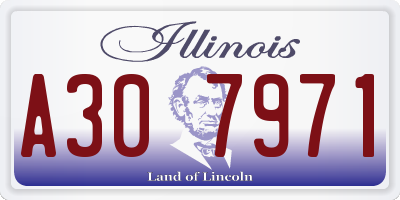 IL license plate A307971