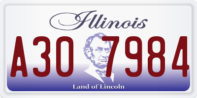 IL license plate A307984