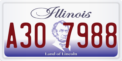 IL license plate A307988