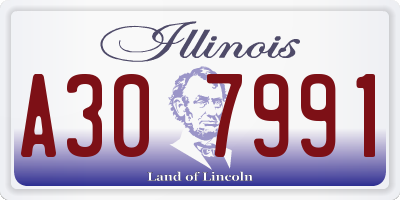 IL license plate A307991