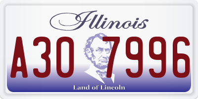 IL license plate A307996