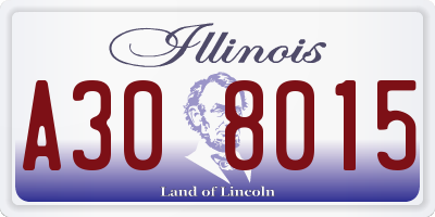 IL license plate A308015