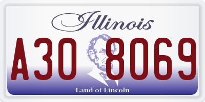 IL license plate A308069