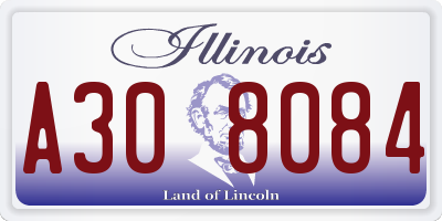 IL license plate A308084