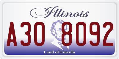 IL license plate A308092