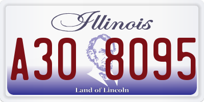 IL license plate A308095
