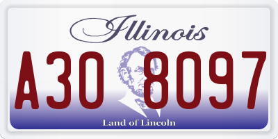 IL license plate A308097