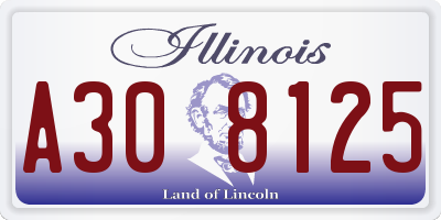 IL license plate A308125