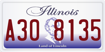IL license plate A308135