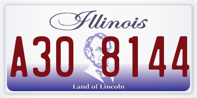 IL license plate A308144
