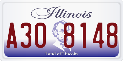 IL license plate A308148