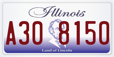 IL license plate A308150