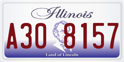 IL license plate A308157