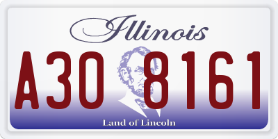 IL license plate A308161