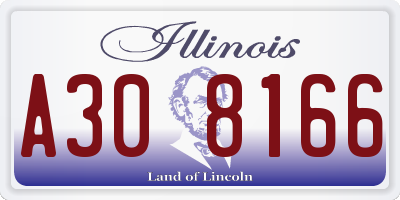 IL license plate A308166