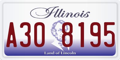 IL license plate A308195