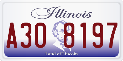 IL license plate A308197