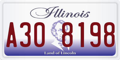 IL license plate A308198