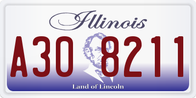 IL license plate A308211