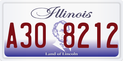 IL license plate A308212