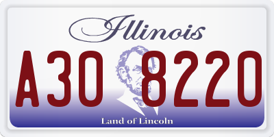 IL license plate A308220